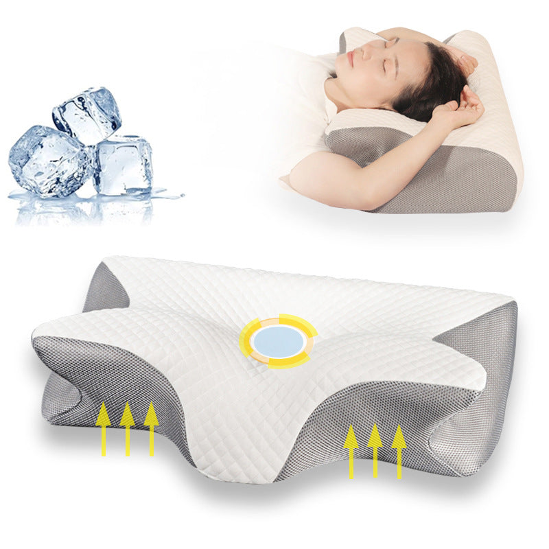 Cervical Pillow for Neck and Shoulder Ergonomic Memory Foam Pillows Sleeping Neck Support Pillow for Side Back Stomach Sleepers