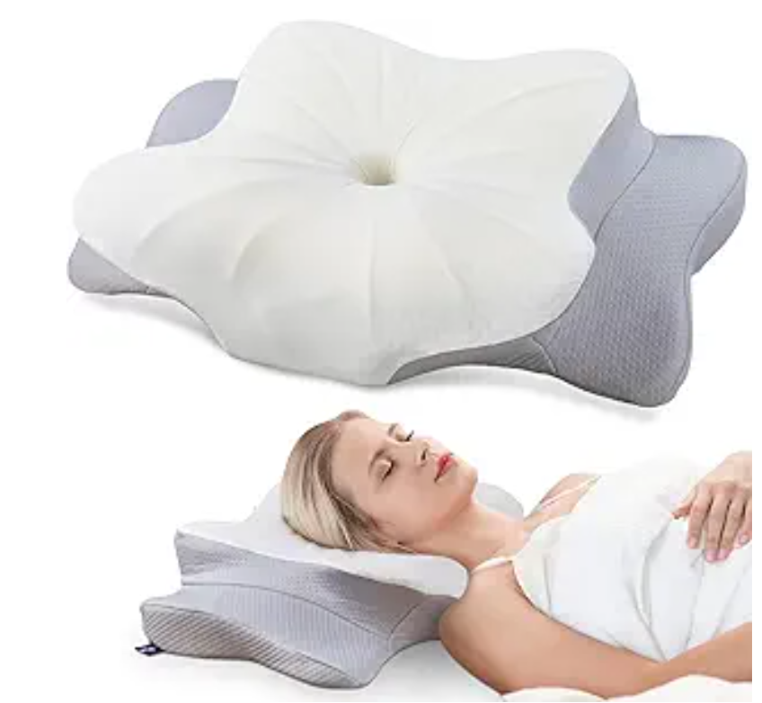 Cervical Pillow for Neck and Shoulder Ergonomic Memory Foam Pillows Sleeping Neck Support Pillow for Side Back Stomach Sleepers